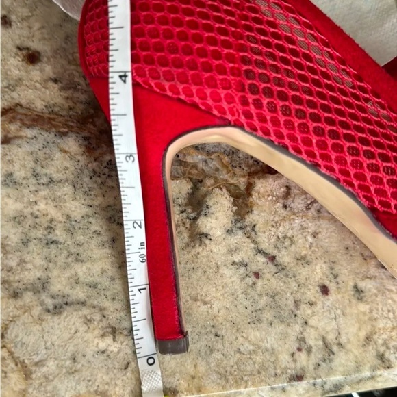 Rampage Shoes High Heels Pump Mesh Suede Pointed Toe Beige Slip On Size 10 - Picture 8 of 8